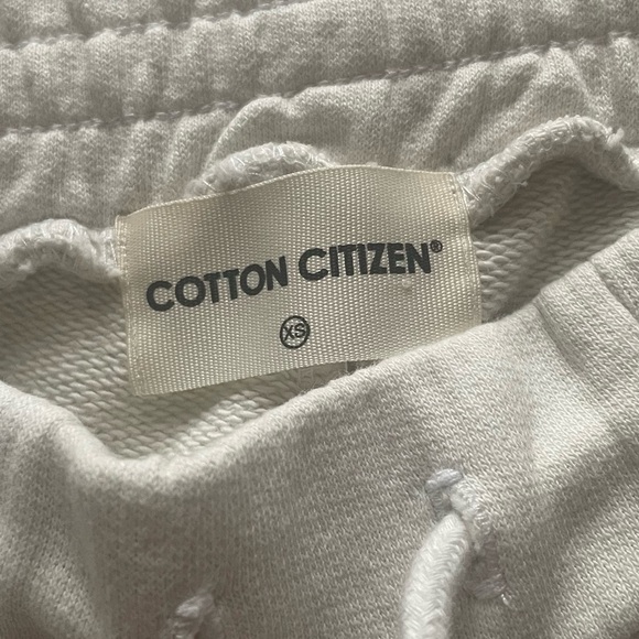 Cotton Citizen Milan Front Seam Joggers Cream XS Neutral Minimalist Loungewear - Picture 3 of 9